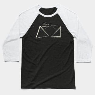 Nerdy Triangles Talking - Funny Geometry Baseball T-Shirt